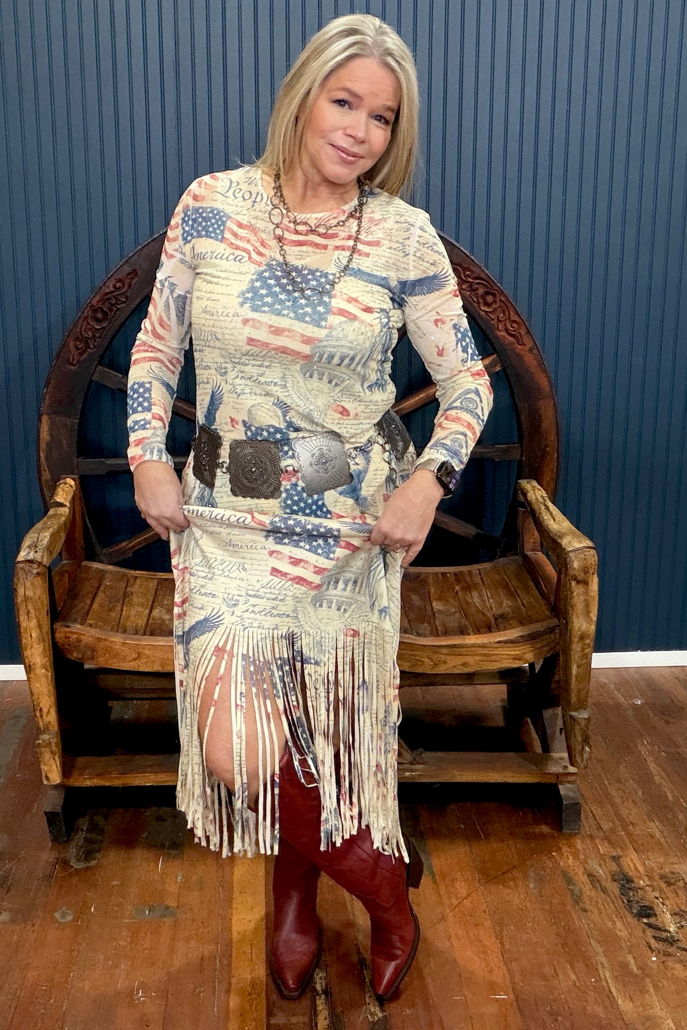 Freedom Fringe Faux Suede Skirt-Skirt-Origami-Gallop 'n Glitz- Women's Western Wear Boutique, Located in Grants Pass, Oregon