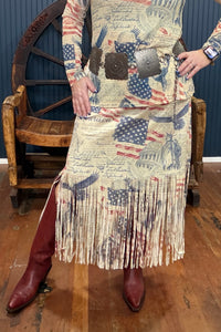 Freedom Fringe Faux Suede Skirt-Skirt-Origami-Gallop 'n Glitz- Women's Western Wear Boutique, Located in Grants Pass, Oregon