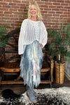 Layered Denim 'N Lace Inspired Mesh Skirt by Origami Apparel-Skirt-Origami-Gallop 'n Glitz- Women's Western Wear Boutique, Located in Grants Pass, Oregon