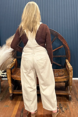 The Patchwork Bone Denim Overall-Casual-ee:some-Gallop 'n Glitz- Women's Western Wear Boutique, Located in Grants Pass, Oregon