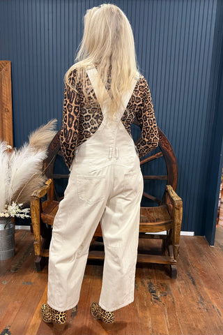 The Patchwork Bone Denim Overall-Casual-ee:some-Gallop 'n Glitz- Women's Western Wear Boutique, Located in Grants Pass, Oregon