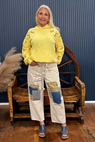 The Patchwork Bone Denim Pant-Casual-ee:some-Gallop 'n Glitz- Women's Western Wear Boutique, Located in Grants Pass, Oregon