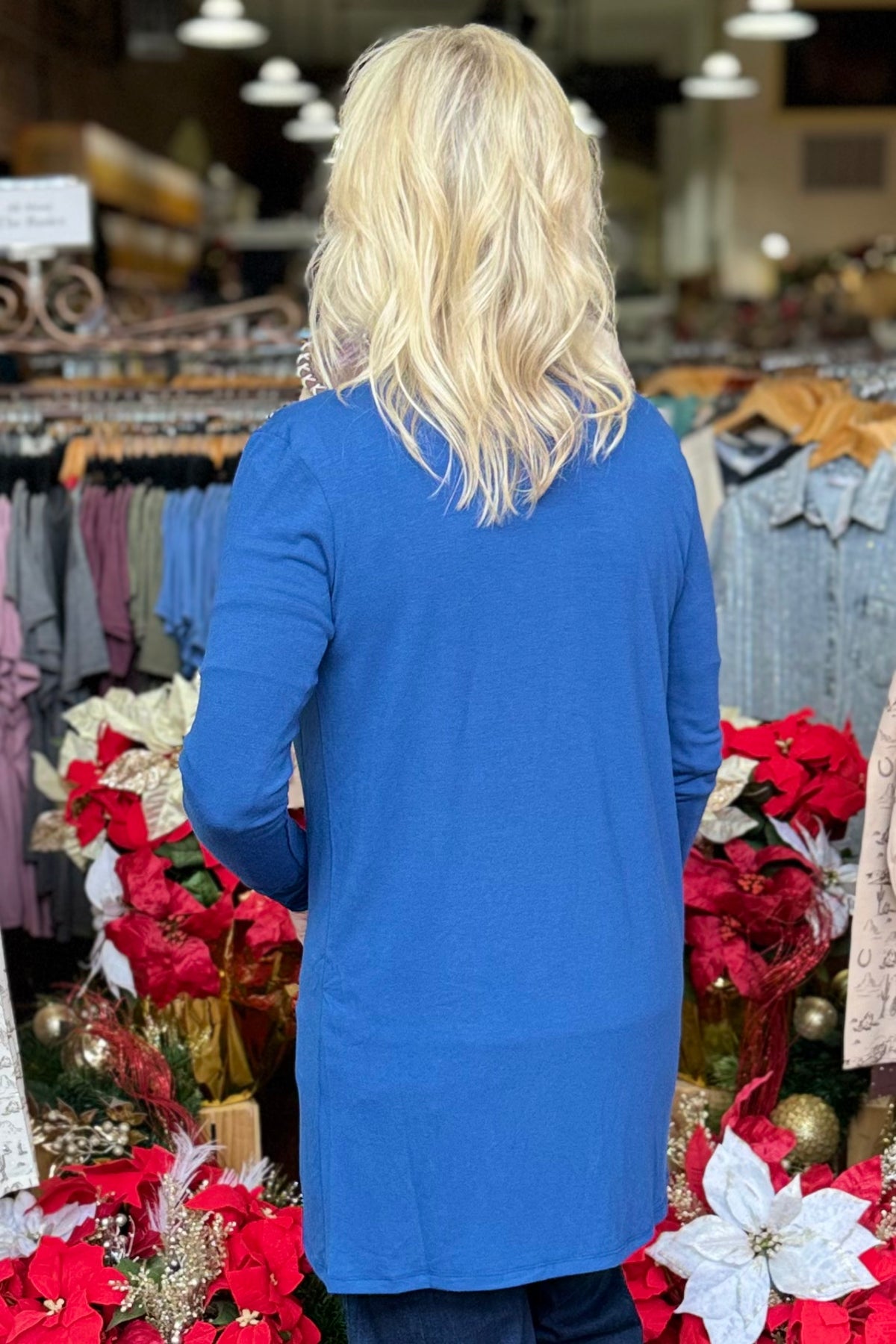 Slouchy Pocket Open Cardigan LT Navy-Door Buster-Zenana-Gallop 'n Glitz- Women's Western Wear Boutique, Located in Grants Pass, Oregon