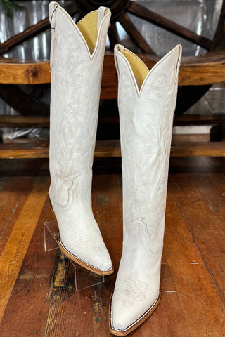 Rumor 17" Tall Boot in White by Justin Boots-Women's Boot-Justin Boots-Gallop 'n Glitz- Women's Western Wear Boutique, Located in Grants Pass, Oregon