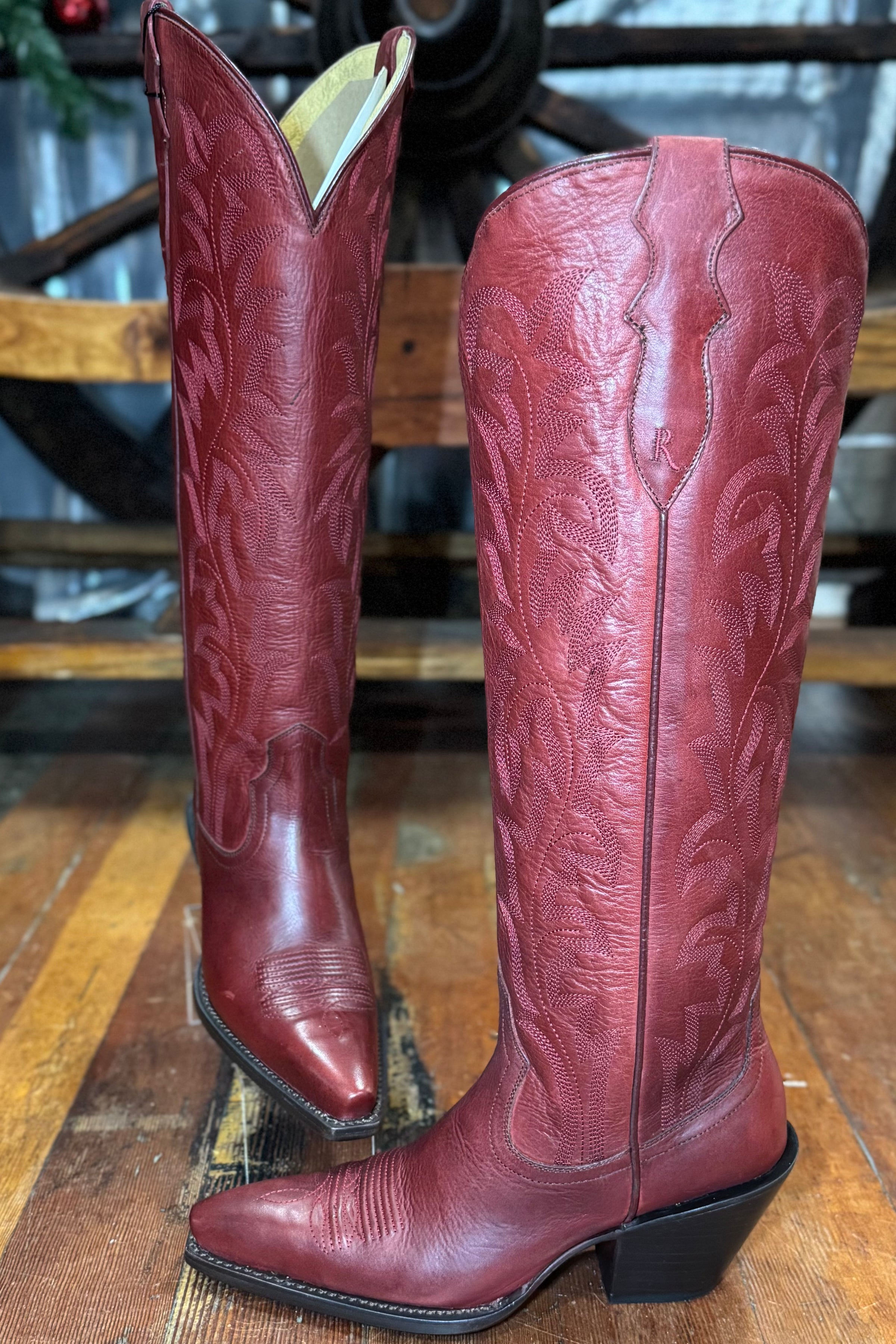 Rumor 17" Tall Boot in Red by Justin Boots-Women's Boot-Justin Boots-Gallop 'n Glitz- Women's Western Wear Boutique, Located in Grants Pass, Oregon