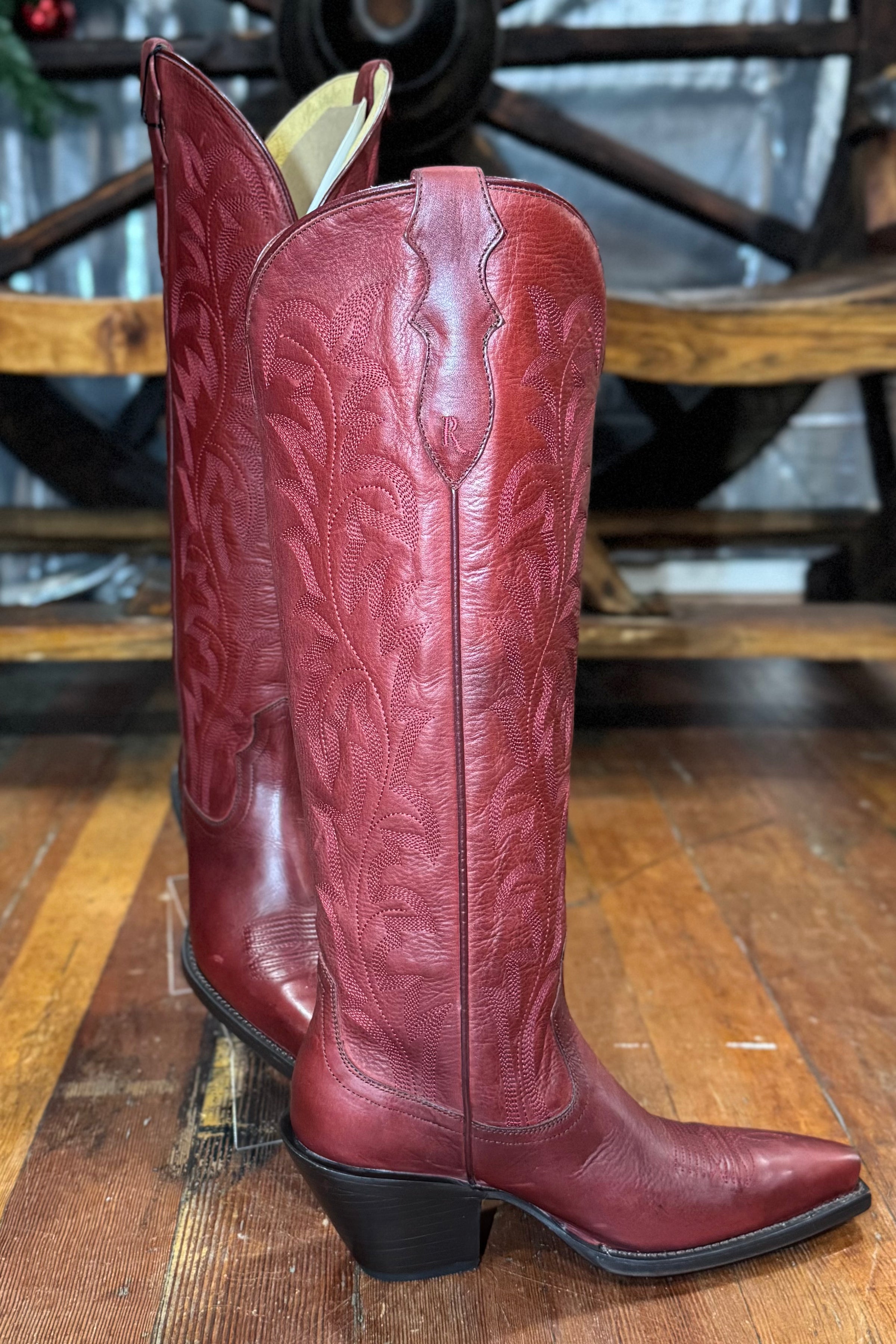 Rumor 17" Tall Boot in Red by Justin Boots-Women's Boot-Justin Boots-Gallop 'n Glitz- Women's Western Wear Boutique, Located in Grants Pass, Oregon