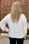 Summit Zip Cable Knit Sweater by PJ Salvage-Ivory-top-PJ Salvage-Gallop 'n Glitz- Women's Western Wear Boutique, Located in Grants Pass, Oregon
