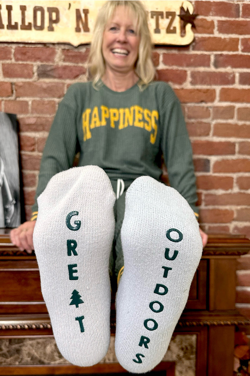 Cozy 'Great Outdoors' Socks by PJ Salvage-Socks-PJ Salvage-Gallop 'n Glitz- Women's Western Wear Boutique, Located in Grants Pass, Oregon