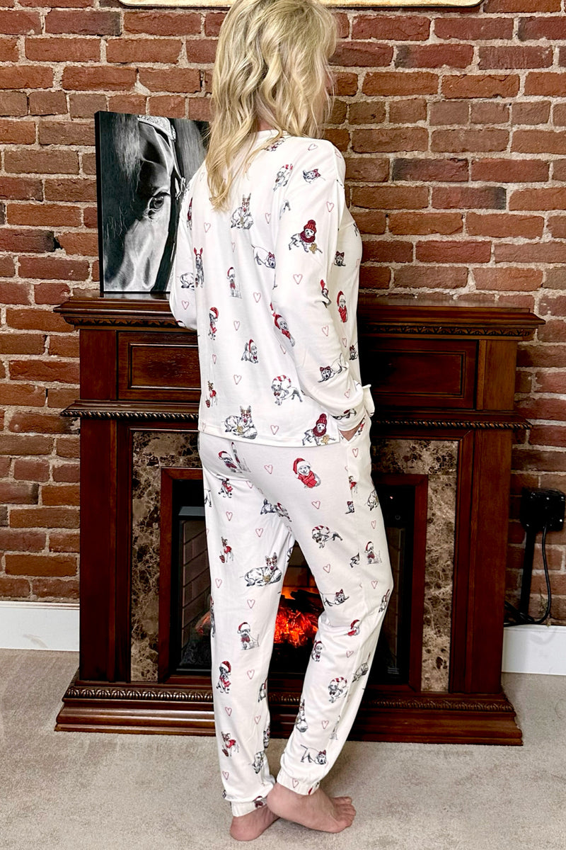 Candy Cane Dog PJ Set By PJ Salvage-Pajamas-PJ Salvage-Gallop 'n Glitz- Women's Western Wear Boutique, Located in Grants Pass, Oregon