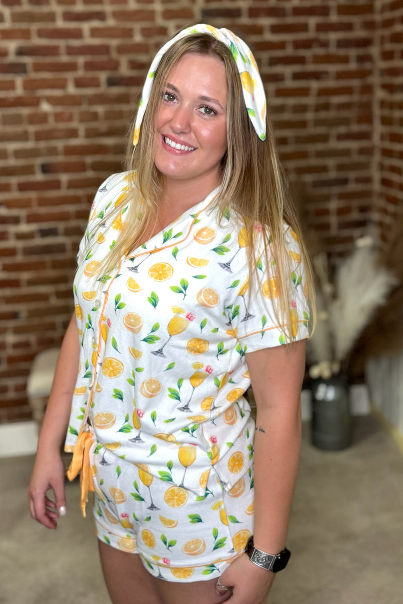 Mimosa Me PJ Set By PJ Salvage-Pajamas-PJ Salvage-Gallop 'n Glitz- Women's Western Wear Boutique, Located in Grants Pass, Oregon