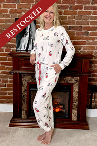 Candy Cane Dog PJ Set By PJ Salvage-Pajamas-PJ Salvage-Gallop 'n Glitz- Women's Western Wear Boutique, Located in Grants Pass, Oregon