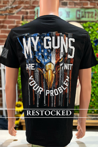 "My Guns" Tee-Men's Graphic Tee-Buck Wear-Gallop 'n Glitz- Women's Western Wear Boutique, Located in Grants Pass, Oregon