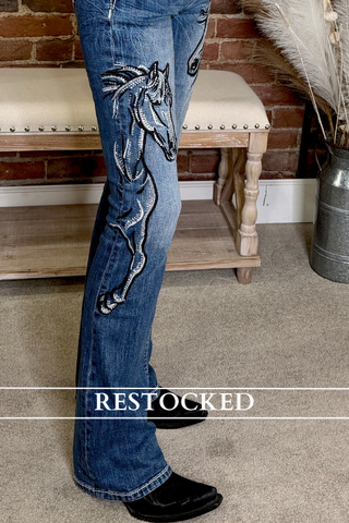 The Midnight Rodeo Bootcut Jean by Miss Me-Exclusive Rodeo Denim-Miss Me-Gallop 'n Glitz- Women's Western Wear Boutique, Located in Grants Pass, Oregon