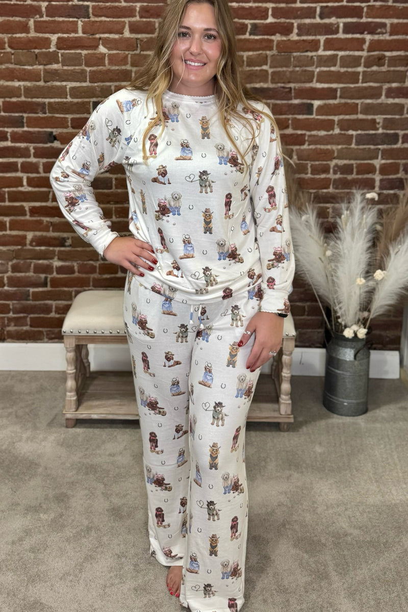 Ruff On The Range PJ Set By PJ Salvage-Pajamas-PJ Salvage-Gallop 'n Glitz- Women's Western Wear Boutique, Located in Grants Pass, Oregon