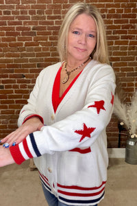 Stars and Stripes Cardigan-Cardigan-ee:some-Gallop 'n Glitz- Women's Western Wear Boutique, Located in Grants Pass, Oregon