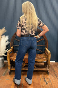 Sk Cuffed Straight Leg Jeans