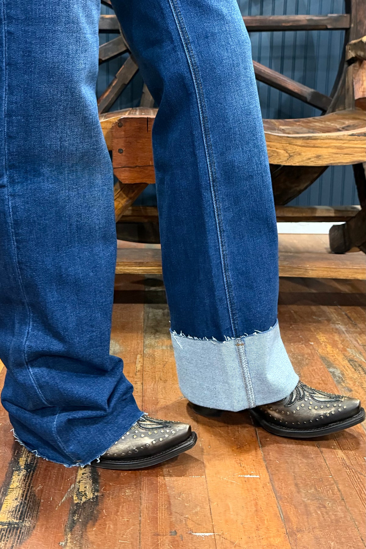 Sk Cuffed Straight Leg Jeans