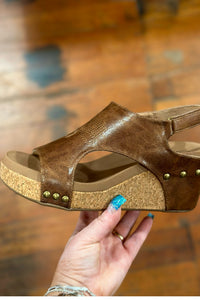 CARLEY By Corkys Saddle Stitch Wedge-Women's Shoes-Corkys-Gallop 'n Glitz- Women's Western Wear Boutique, Located in Grants Pass, Oregon