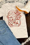 Western Skull and Cactus Tee-Graphic Tee-Texas True-Gallop 'n Glitz- Women's Western Wear Boutique, Located in Grants Pass, Oregon