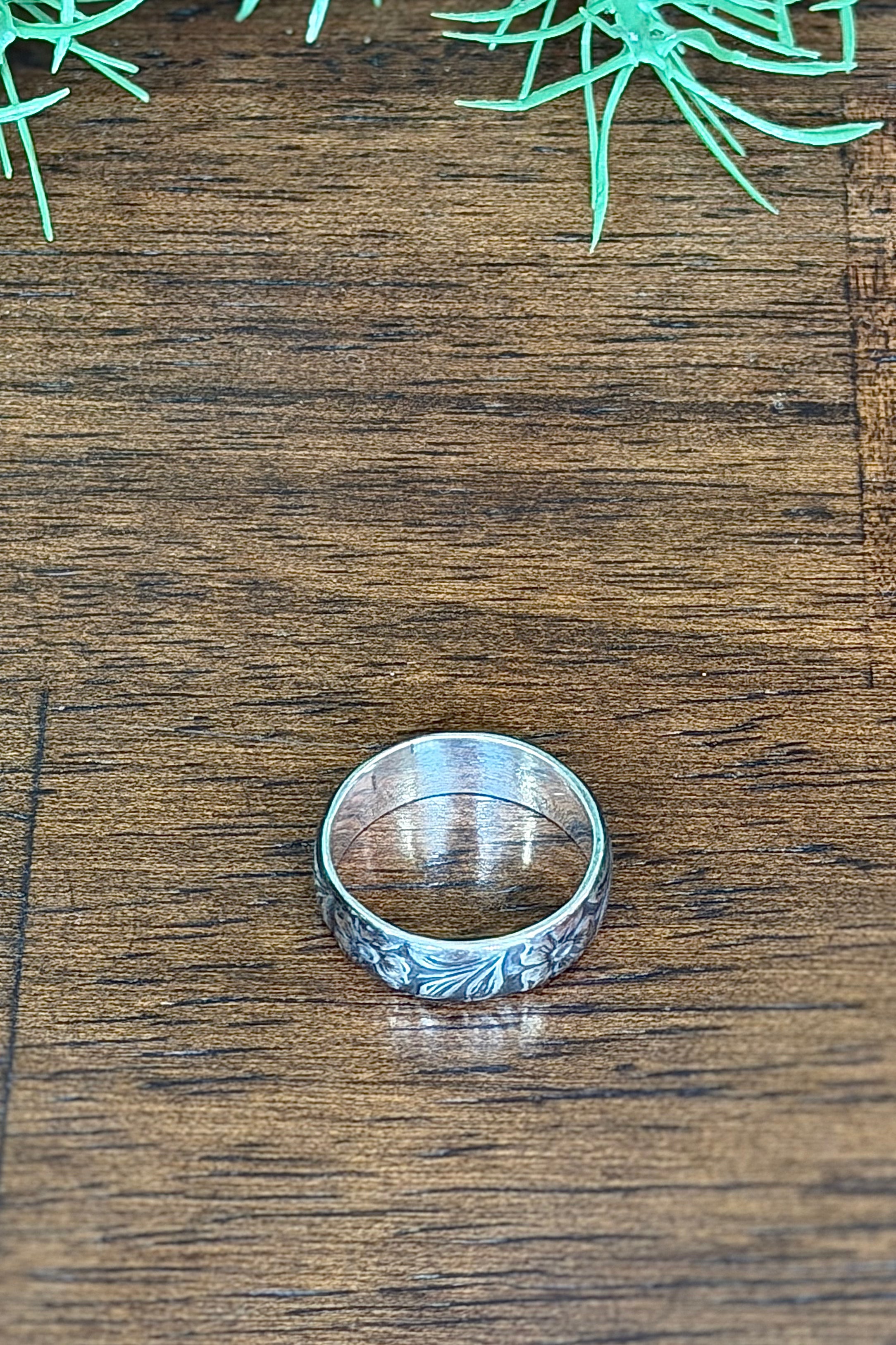 Sterling Silver Stamped Floral Ring-Jewelry-BOHO SOL-Gallop 'n Glitz- Women's Western Wear Boutique, Located in Grants Pass, Oregon