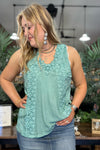 Floral Embroidered Sleeveless Top by POL-top-POL-Gallop 'n Glitz- Women's Western Wear Boutique, Located in Grants Pass, Oregon