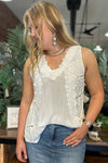 Floral Embroidered Sleeveless Top by POL-top-POL-Gallop 'n Glitz- Women's Western Wear Boutique, Located in Grants Pass, Oregon