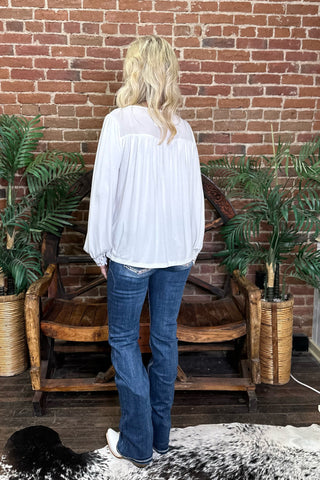 Floral Embroidered Top by POL-top-POL-Gallop 'n Glitz- Women's Western Wear Boutique, Located in Grants Pass, Oregon