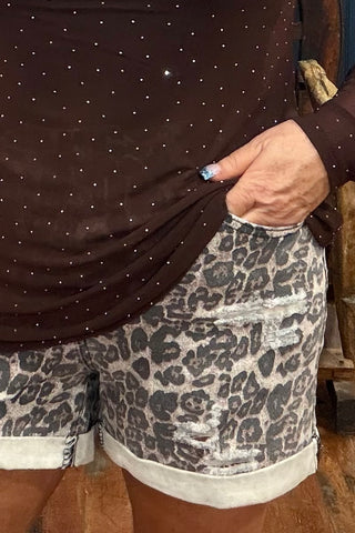 Tennessee Walking Shorts-Cheetah-Shorts-Sterling Kreek-Gallop 'n Glitz- Women's Western Wear Boutique, Located in Grants Pass, Oregon
