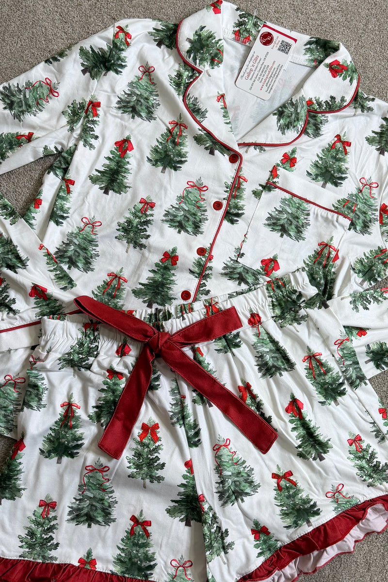 Under the Tree Ruffle PJ Set-Pajamas-jess lea-Gallop 'n Glitz- Women's Western Wear Boutique, Located in Grants Pass, Oregon
