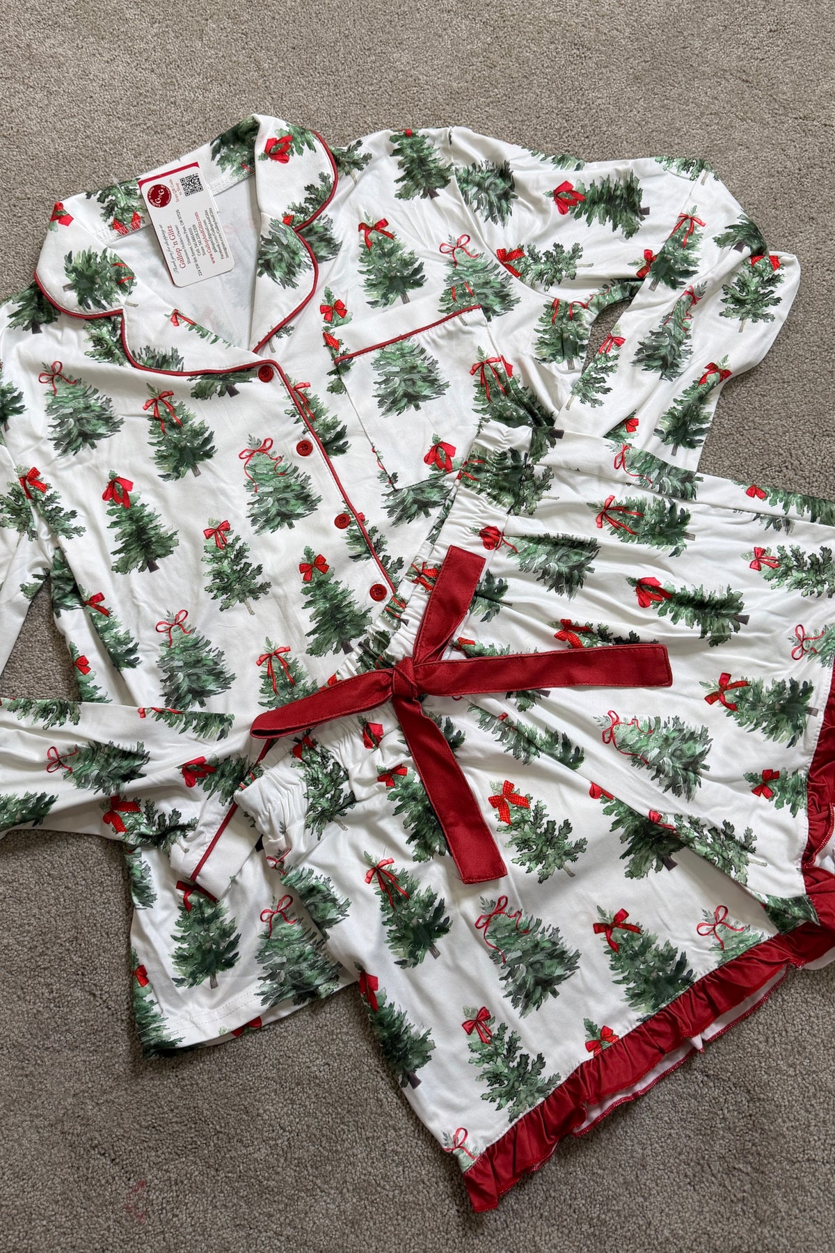 Under the Tree Ruffle PJ Set-Pajamas-jess lea-Gallop 'n Glitz- Women's Western Wear Boutique, Located in Grants Pass, Oregon