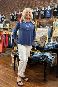 Vine Street 3/4 Sleeve Top-Top-Vine Street-Gallop 'n Glitz- Women's Western Wear Boutique, Located in Grants Pass, Oregon