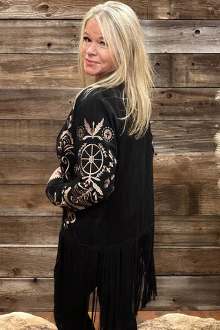 Suede, Fringe and Whiskey Jacket by Vocal-Jacket-Vocal-Gallop 'n Glitz- Women's Western Wear Boutique, Located in Grants Pass, Oregon