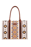 Wrangler Southwestern Canvas Wide Tote-Handbags & Accessories-Montana West-Gallop 'n Glitz- Women's Western Wear Boutique, Located in Grants Pass, Oregon