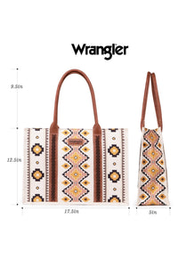 Wrangler Southwestern Canvas Wide Tote-Handbags & Accessories-Montana West-Gallop 'n Glitz- Women's Western Wear Boutique, Located in Grants Pass, Oregon