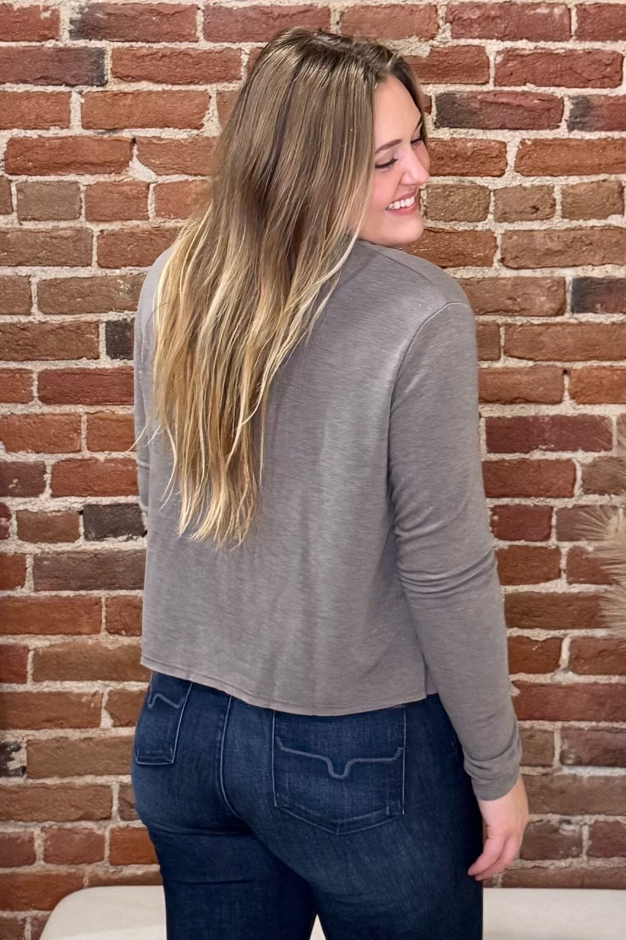 Wildwood Crop Sweatshirt-Top-Wasabi+Mint-Gallop 'n Glitz- Women's Western Wear Boutique, Located in Grants Pass, Oregon