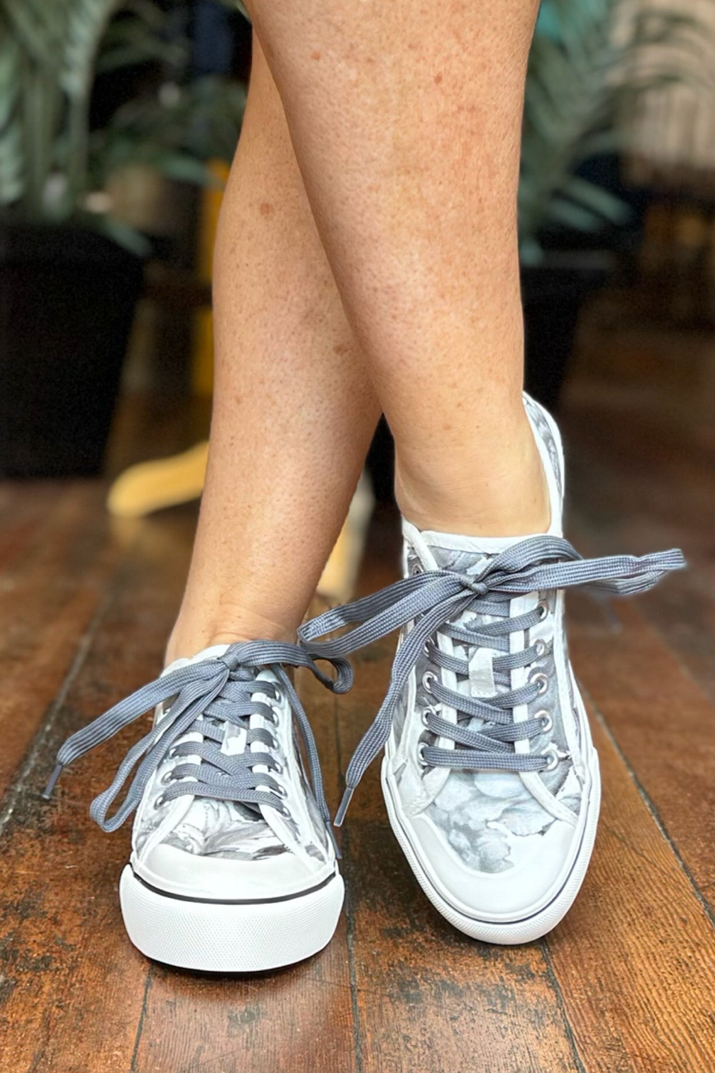 Waiting List White/Black Floral Sneaker By Corkys-Women's Shoes-Corkys-Gallop 'n Glitz- Women's Western Wear Boutique, Located in Grants Pass, Oregon