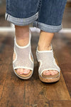 CARLEY By Corkys White Mesh Sparkle Sandal-Women's Shoes-Corkys-Gallop 'n Glitz- Women's Western Wear Boutique, Located in Grants Pass, Oregon