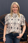 Wyoming Bubble Sleeve Top-top-Sterling Kreek-Gallop 'n Glitz- Women's Western Wear Boutique, Located in Grants Pass, Oregon