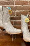 Bone Embroidered Ankle Snip Toe Boot by Corral Boots-Women's Boot-Corral Boots-Gallop 'n Glitz- Women's Western Wear Boutique, Located in Grants Pass, Oregon