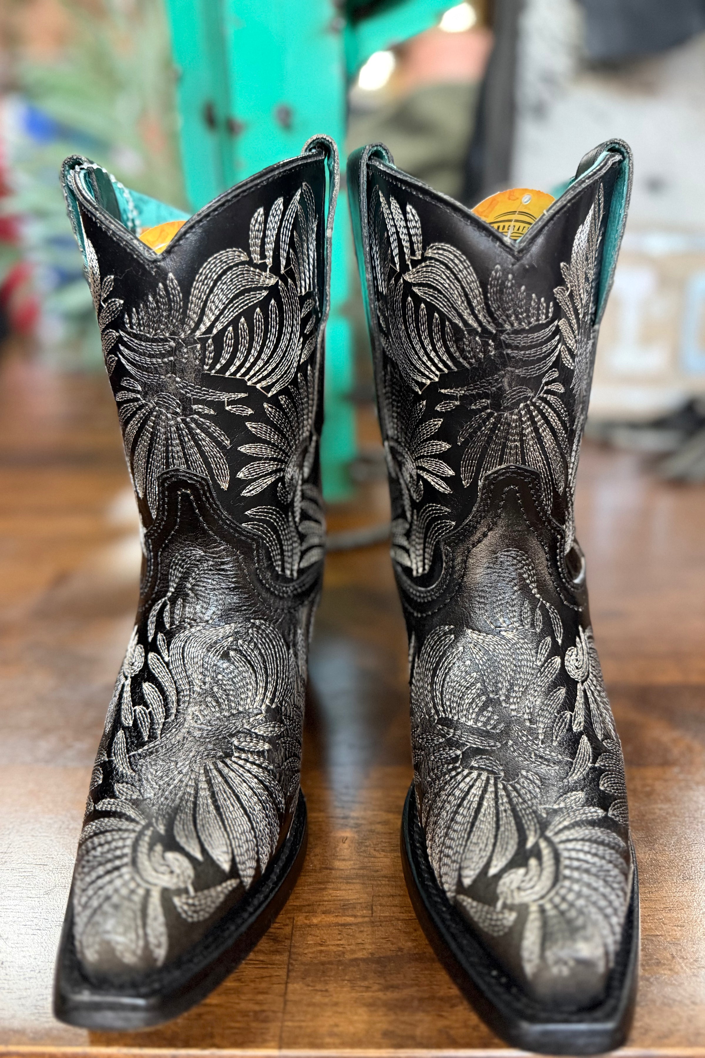 LD Grey Floral Petal Embroidery Ankle Boot by Corral
