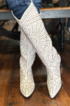 ZACHARIAH White Silver Studded Boots-Women's Boot-Billini-Gallop 'n Glitz- Women's Western Wear Boutique, Located in Grants Pass, Oregon