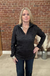 Tooled in Black Quarter Zip Pullover