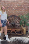 High Rise Americana Flag Fray Hem Shorts by Judy Blue