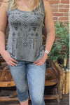 Embellished Steer Head Tank by Liberty Wear