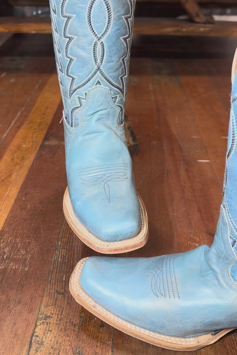 Lt Blue Embroidered Boot by Circle G Boots