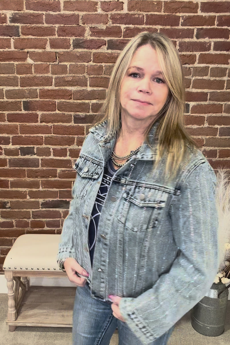 Trail Dust and Rhinestones Denim Jacket