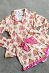 Gingerbread Wonderland Ruffle PJ Set