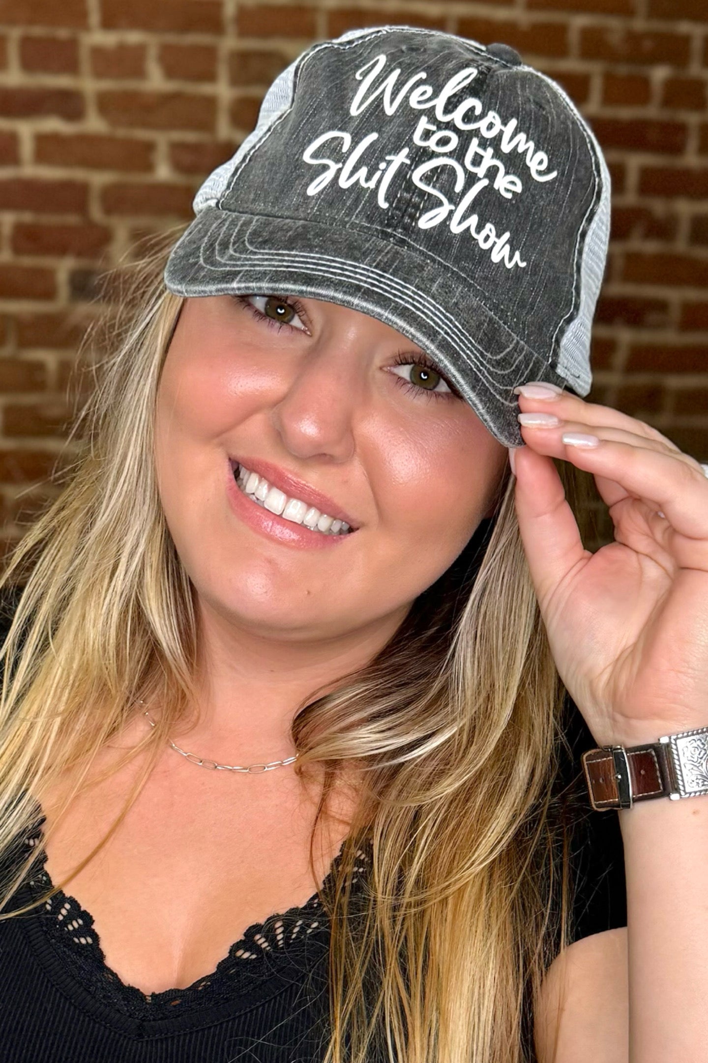 Welcome to the Shit Show Ball Cap-Ball Cap-Best Handbag-Gallop 'n Glitz- Women's Western Wear Boutique, Located in Grants Pass, Oregon