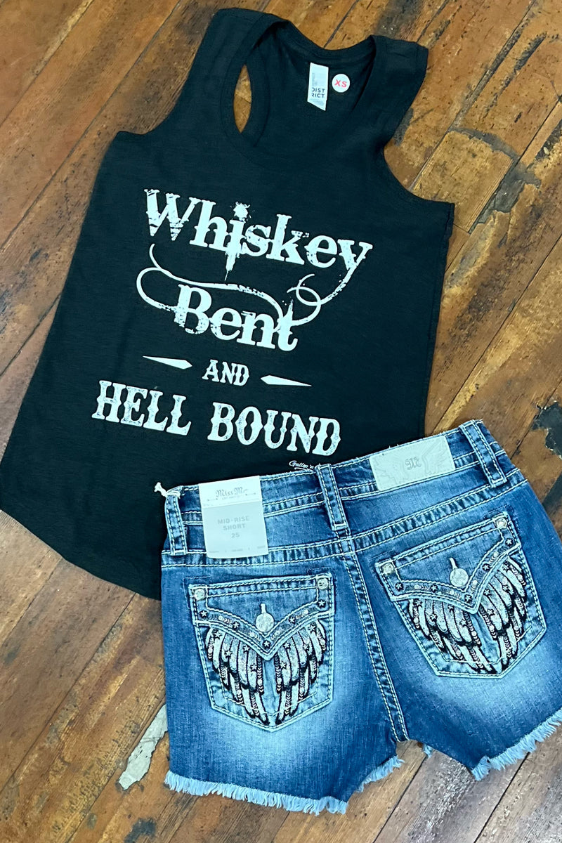 Whiskey Bent & Hell Bound Tank-Graphic Tank-Gallop 'n Glitz-Gallop 'n Glitz- Women's Western Wear Boutique, Located in Grants Pass, Oregon