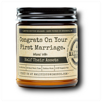 First Marriage Malicious Women Candle-Gift-Malicious Women-Gallop 'n Glitz- Women's Western Wear Boutique, Located in Grants Pass, Oregon